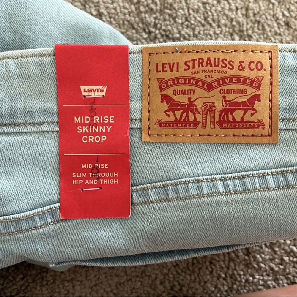 🆕 Levi’s Mid Rise Skinny Crop Jeans Size 30 - Picture 5 of 6